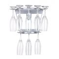 2 Tier Champagne Flute Wall Light – Silver