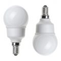 2 Pack of 7 Watt E14 Energy Saving CFL Mini Globe Light Bulb – White