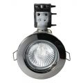 IP20 Fire Rated Recessed Downlighters with LED Bulbs – Black Chrome