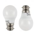 2 Pack of 6 Watt LED B22 Bayonet Cap Golf Ball Light Bulb – Cool White