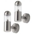 2 Pack of Sigma Outdoor Wall Lights – Stainless Steel