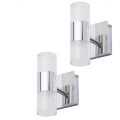 2 Pack of Settle LED 2 Light Up and Down Wall Light – Chrome