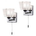2 Pack of Pyxis K9 Glass Wall Light