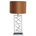 Gaius 1 Light Table Lamp with Bronze Shade – Chrome