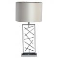 Gaius 1 Light Table Lamp with Pearl Shade – Chrome