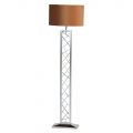 Gaius 1 Light Floor Lamp with Bronze Shade – Chrome