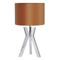 Metal Tripod 1 Light Table Lamp with Bronze Shade – Chrome
