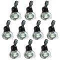 10 Pack of IP20 Fire Rated Recessed Downlighters with LED Bulbs – Chrome