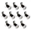 10 Pack of IP20 Fire Rated Recessed Downlighters with HAL Bulbs – White