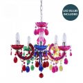Marie Therese 5 Light Dual Mount Chandelier – Multicoloured with LED Bulbs