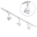 Track Lighting with 3 Greenwich GU10 Fixture & Dimmable LED Bulbs 1 Metre – White