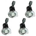 4 Pack of IP20 Fire Rated Recessed Downlighters with LED Bulbs – Chrome