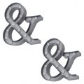 2 Pack of Novelty Ampersand Shaped Table or Wall Light – Grey
