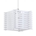 Slatted Acrylic 1 Light Ceiling Pendant – White – Limited Collection