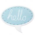 Hello Speech Bubble Wall Light – Blue