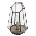 Terrarium Candle Lantern Table Lamp – Antique Brass