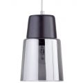 Scandi Ceiling Pendant with Smoked Glass Shade – Black