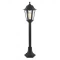Neri Outdoor Polycarbonate Tall Lamp Post Lantern – Black
