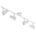 Chobham Industrial Style Ceiling Spotlight Bar with 4 Adjustable Heads – White