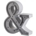 Concrete LED Ampersand Table Lamp – Grey