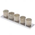 5 Light Ceramic Cup Table Lamp Bar – Gold