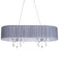 L’amour 8 Light Double Chandelier in Pleated Shade – Grey