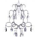 Crystal Droplet Effect Easy to Fit Ceiling Shade – Chrome
