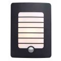 Stanley Castille Outdoor Rectangular Wall Light with PIR Sensor – Black