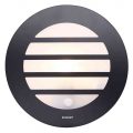 Stanley Azure Outdoor Circular Wall or Ceiling Light with PIR Sensor – Black