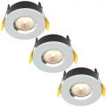 Stanley 3 Pack of Volta Recessed LED Fire Rated Downlighters – Chrome