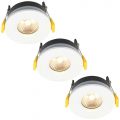 Stanley 3 Pack of Volta Recessed LED Fire Rated Downlighters – White
