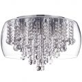 Marquis by Waterford – Nore LED Large Encased Flush Bathroom Ceiling Light – Chrome & Glass