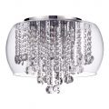 Marquis by Waterford Nore LED Small Encased Flush Bathroom Ceiling Light – Chrome & Glass