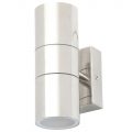 Kenn 2 Light Up and Down Outdoor Wall Light – Polished Steel