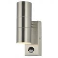Kenn 2 Light Outdoor Up and Down Wall Light with PIR Sensor – Stainless Steel