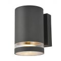 Helo 1 Light Outdoor Grooved Down Wall Light – Dark Grey