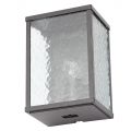 Acton Outdoor 1 Light Wall Light with Frosted Glass Panels – Black