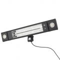 Rectangle 89cm 1800W Patio Radiant Wall Mounted Heater with 2 LED Lights – Black