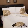 Aimee House Wife Pillow Cases – Natural and Gold – 2 Pack