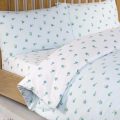 Ditsy Floral Double Fitted Bed Sheet – Blue