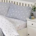 Polka Dot Kingsize Fitted Bed Sheet – Grey