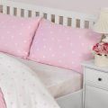 Polka Dot Single Fitted Bed Sheet – Pink