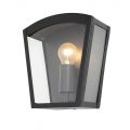 Hamble Outdoor Lantern Curved Wall Light – Black