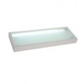 Illuminated LED Glass Box Shelf – Cornish 60cm Aluminium