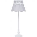 1 Light Classic Style Table Lamp with Scalloped Shade – Grey