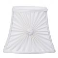 Tapered Rouched Knot Box Easy to Fit Shade – White