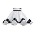 18 Inch Skirt Easy to Fit Shade with Black Stripes – Black & White