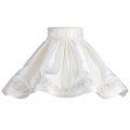 20 Inch Skirt Easy to Fit Shade with Floral Trim – Cream