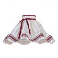18 Inch Skirt Easy to Fit Shade with Red Stripe & Bow – Cream