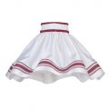 20 Inch Skirt Easy to Fit Shade with Red Stripe – White